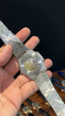 PP Auto | Silver Chain | Olive Green Dial