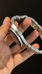 Omega Seamaster | Silver Chain | Black Bezel | Gradient Blue Dial