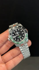 GMT Sprite | Silver Jubilee Chain | Black Dial