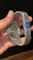 AP Auto | Silver Chain | Blue Dial