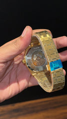 AP Auto | Gold Chain | Black Dial