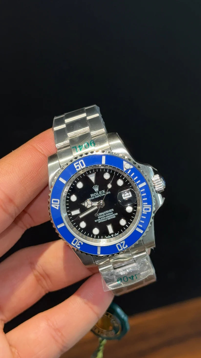 Submariner | Silver Chain | Blue Bezel | black Dial