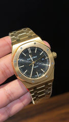 AP Auto | Gold Chain | Black Dial