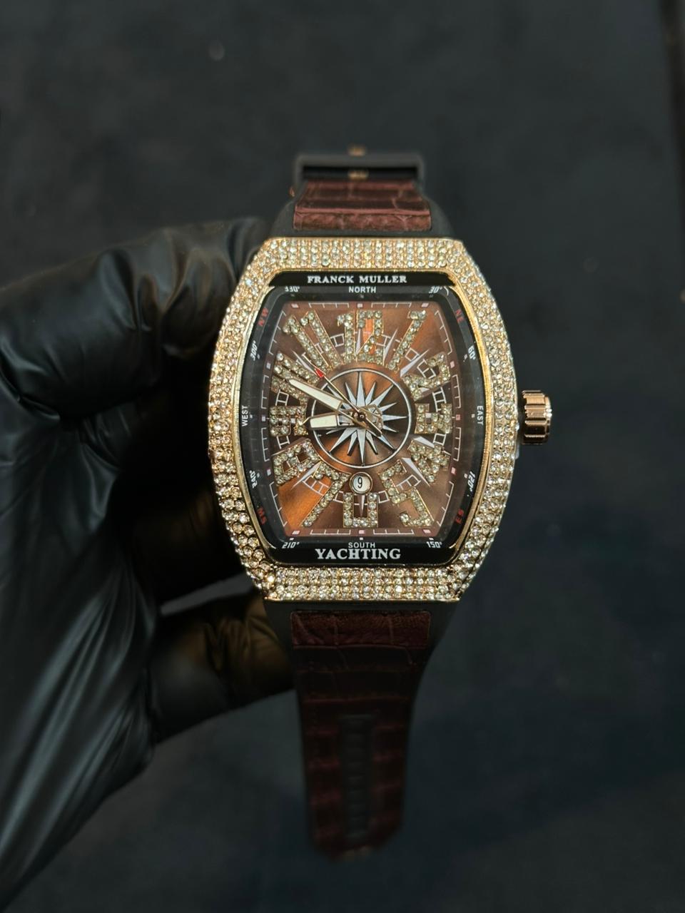 Franck Muller Yachting | Brown Leather Strap | Brown Dial