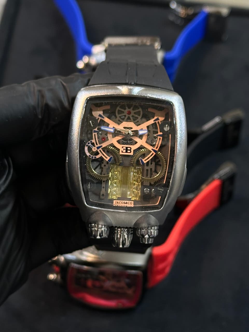 Jacob & Co. Bugatti | Metal case | Rubber Straps | Master Lock