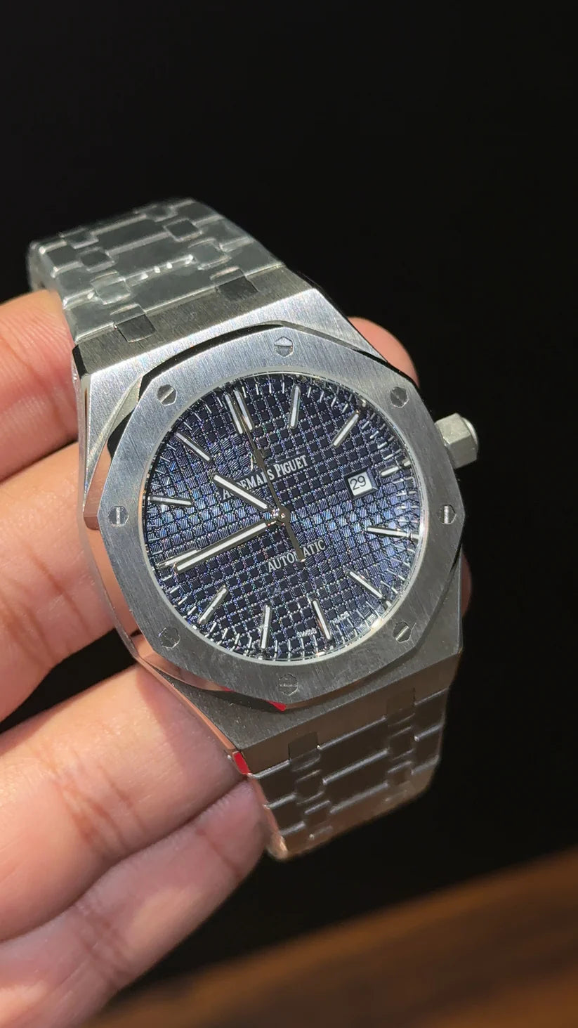 AP Auto | Silver Chain | Blue Dial